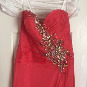 Coral Prom/Formal Dress worn once!